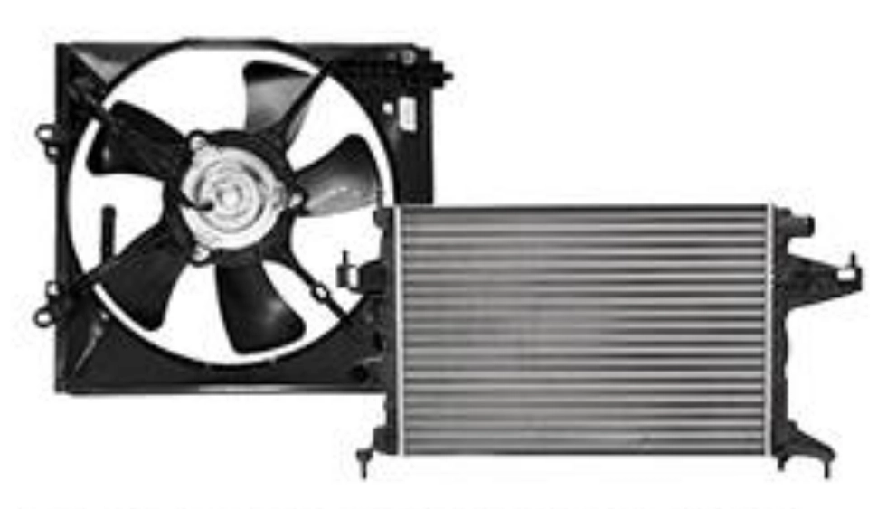 Radiador, Ventiladora y Motor de Ventiladora Electrica