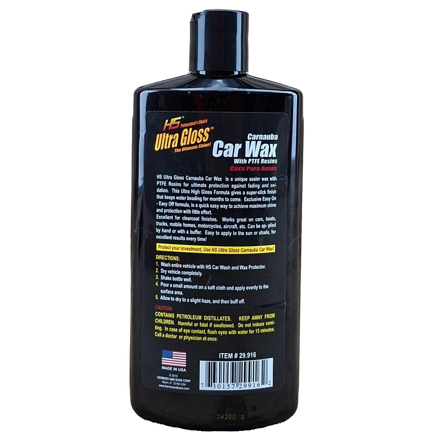 CERA LIQUIDA ULTRA GLOSS CON CARANUBA