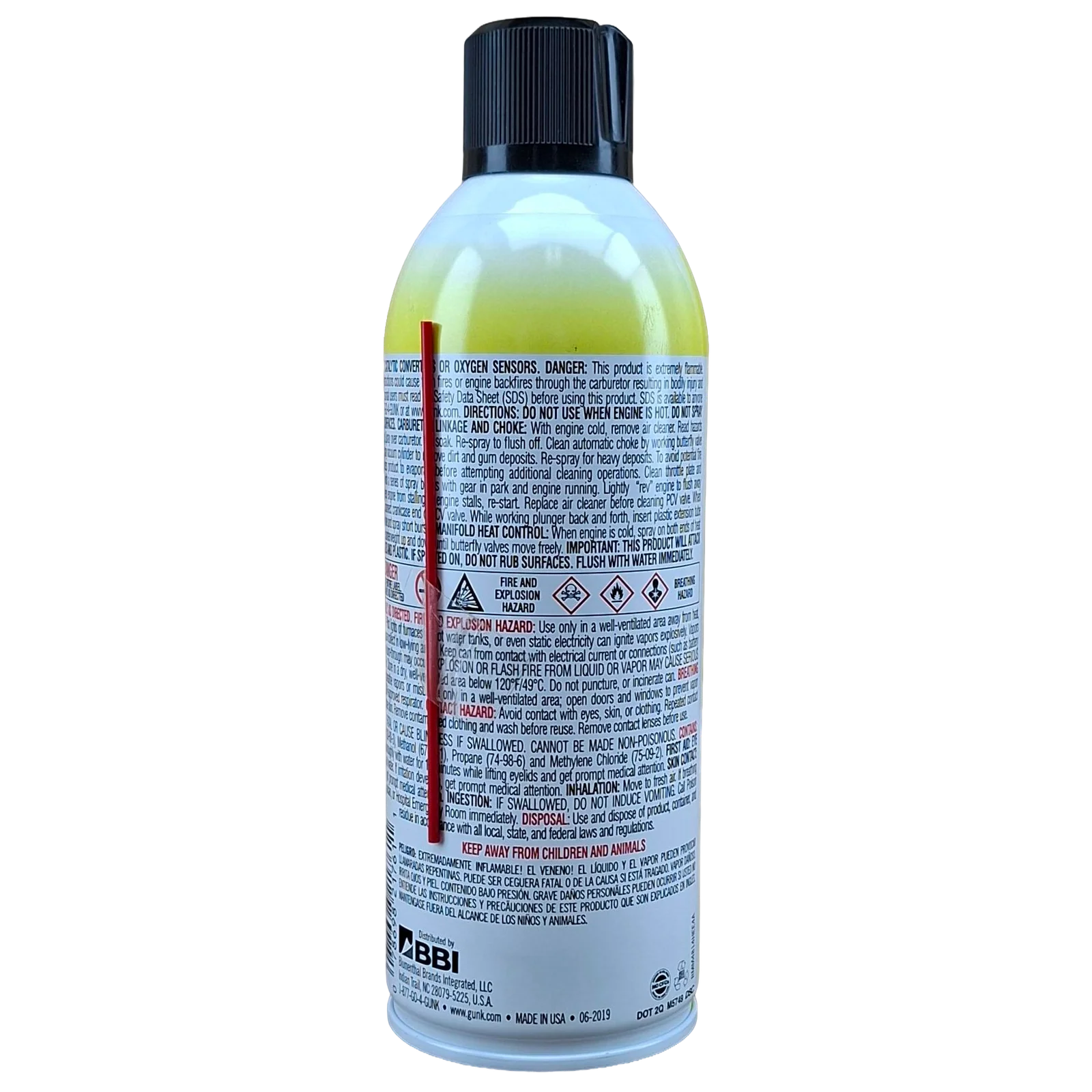 GUNK LIMPIA CARBURADOR (CARB-MEDIC CARBURETOR, CHOKE & VALVE CLEANER)