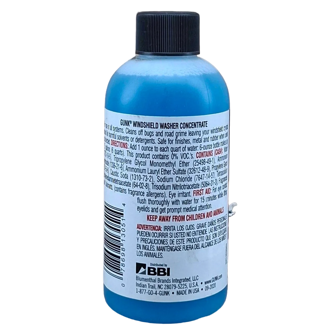 GUNK LIQ. LIMPIA PARABRISAS CONCENTRADO C/AMMONIA