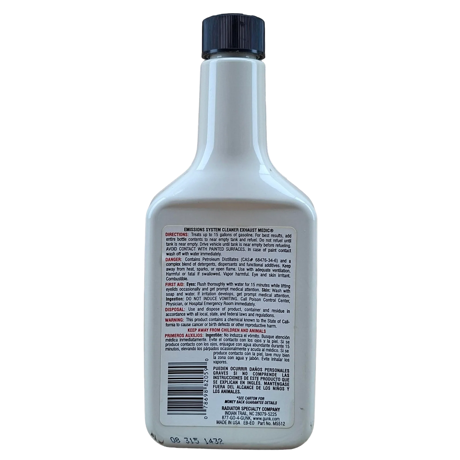 LIMPIADOR DE SISTEMA DE ESCAPE Y EMISIONES GUNK