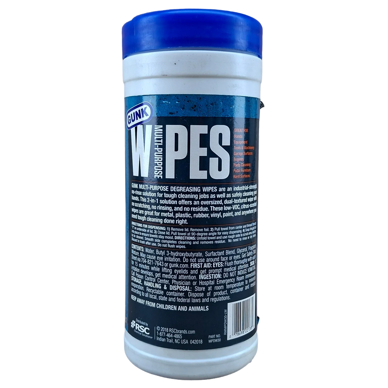 GUNK TOALLA DESENGRASANTE  MULTIUSO 8"X12"