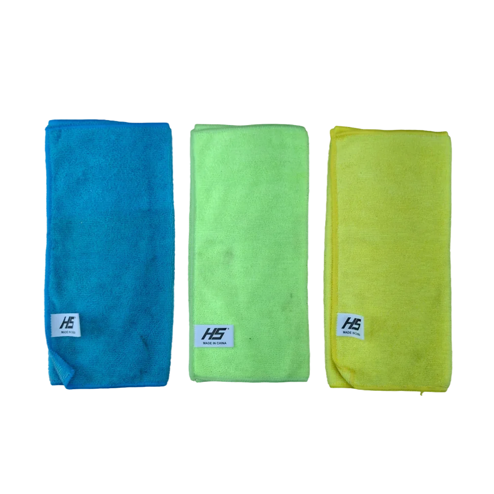 JUEGO DE 3 FRANELAS DE MICROFIBRA PARA LIMPIAR Y LAVAR CARRO