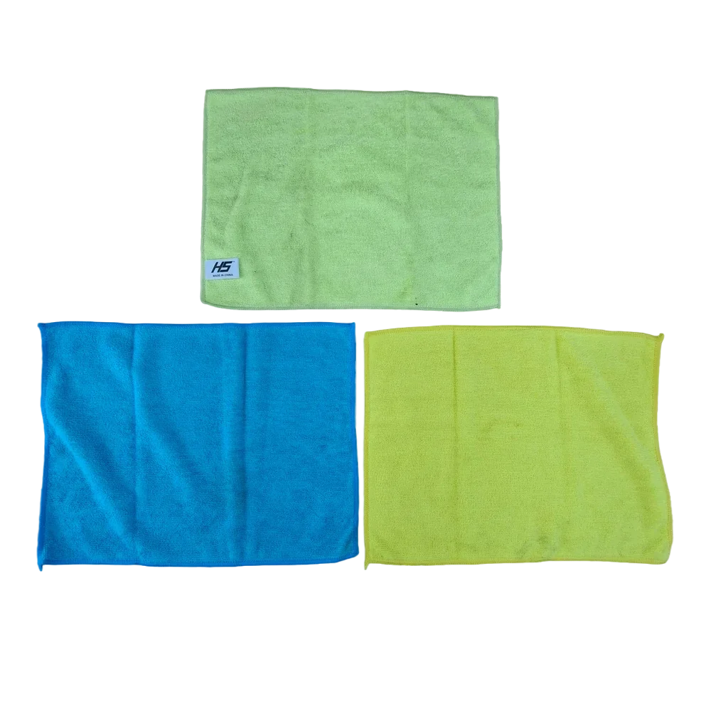 JUEGO DE 3 FRANELAS DE MICROFIBRA PARA LIMPIAR Y LAVAR CARRO