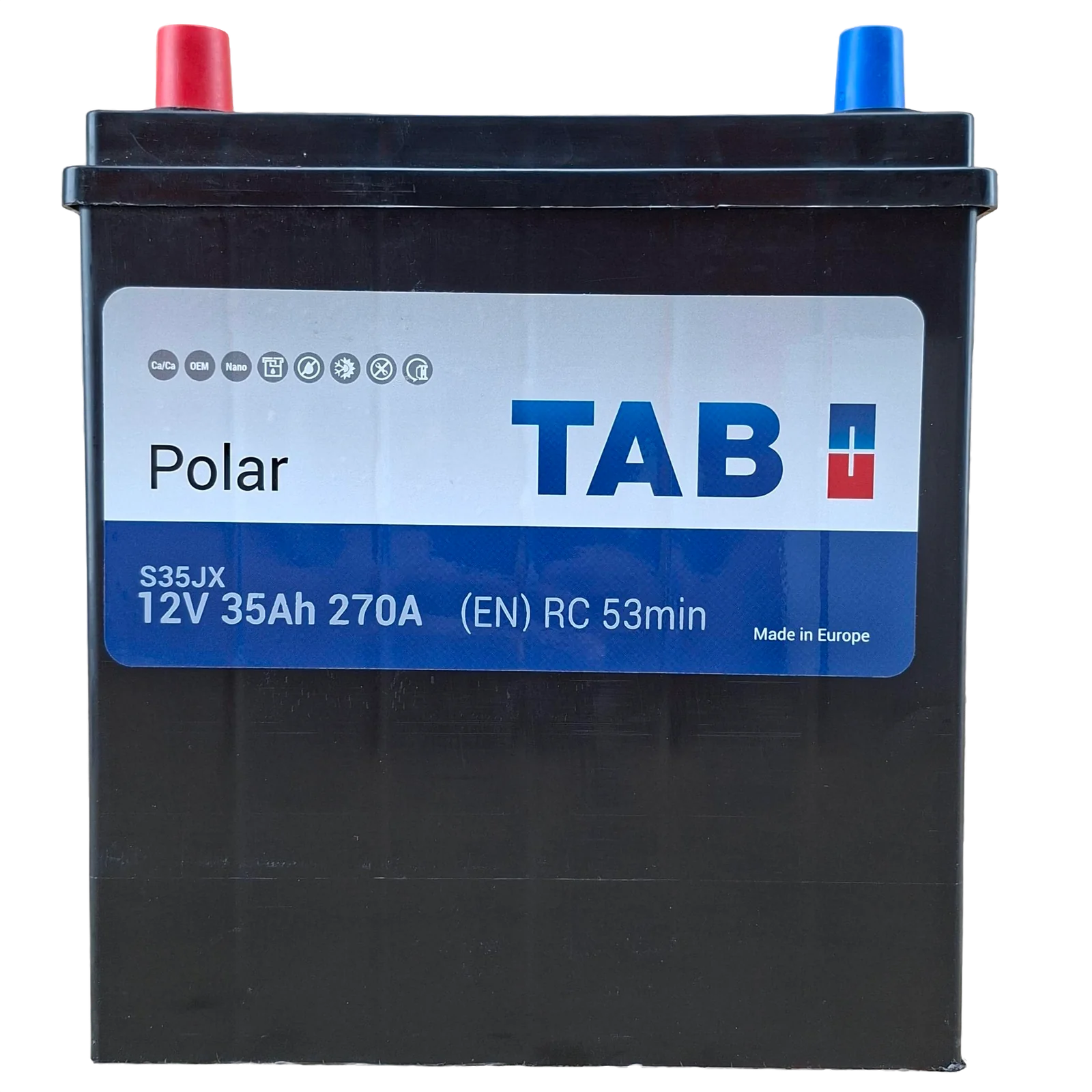 151 BCI; APLICA A RUSH 23; 300 CCA; 5X9X8"; 35 AH;  12 V; 53522 CAJA; POLARIDAD INVERTIDA; BATERIA TAB POLAR