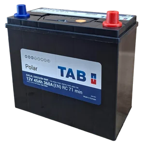 51R BCI; 400 CCA; 5X9X9"; 45 AH; 12 V; 54523/84 CAJA; POLARIDAD NO INVERTIDA; BATERIA TAB POLAR
