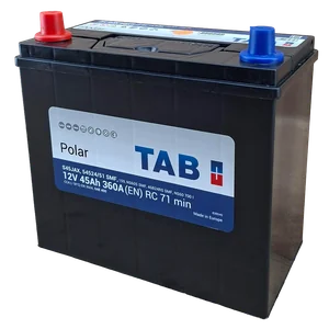 51 BCI; 400 CCA; 5X9X9"; 45 AH; 12 V; 54524/51 CAJA; POLARIDAD INVERTIDA; BATERIA TAB POLAR