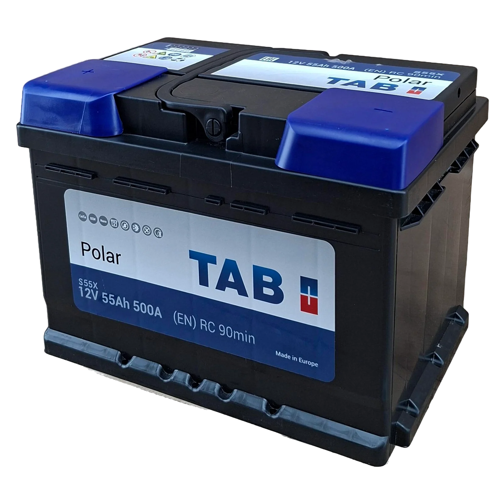BCI; 490 CCA; 7X7X10"; 55 AH; 12 V; L2B CAJA; POLARIDAD INVERTIDA; BATERIA TAB POLAR