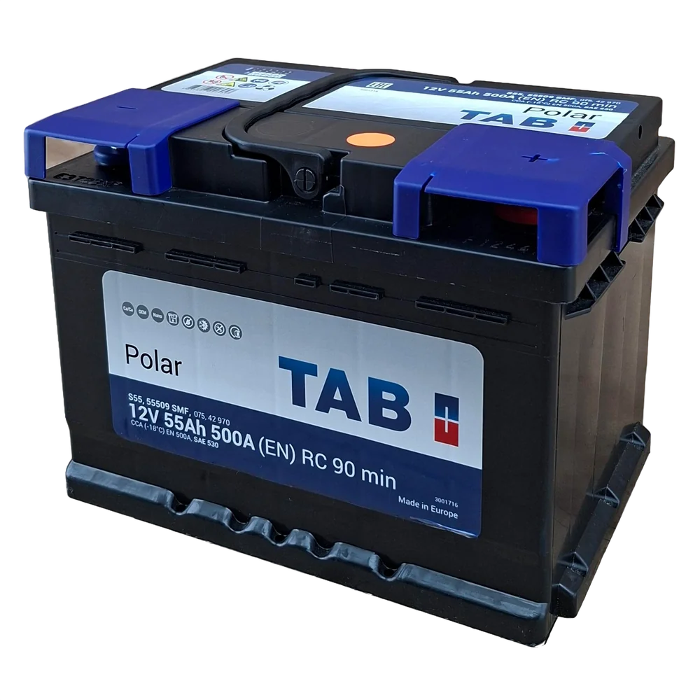 42 BCI; 530 CCA; 7X7X10"; 55 AH; 12 V; L2B CAJA; (SUSTITUYE A BCI 96R/121R) POLARIDAD NO INVERTIDA; BATERIA TAB POLAR