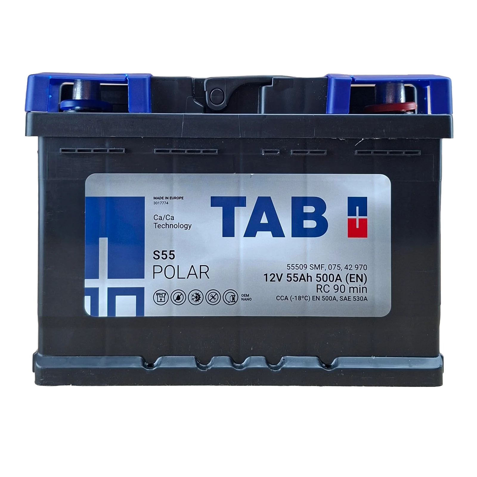 42 BCI; 530 CCA; 7X7X10"; 55 AH; 12 V; L2B CAJA; (SUSTITUYE A BCI 96R) POLARIDAD NO INVERTIDA; BATERIA TAB POLAR