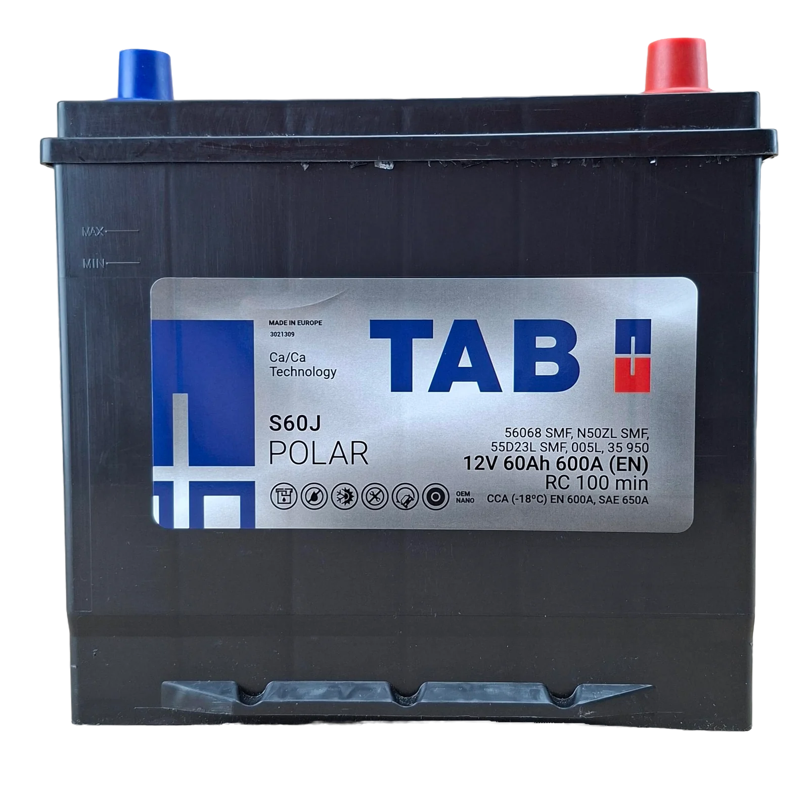 35 BCI; 650 CCA; 7X9X9¨; 60 AH; 12 V; 56068 CAJA; (SUTITUYE A BCI 21R) POLARIDAD NO INVERTIDA; BATERIA TAB POLAR