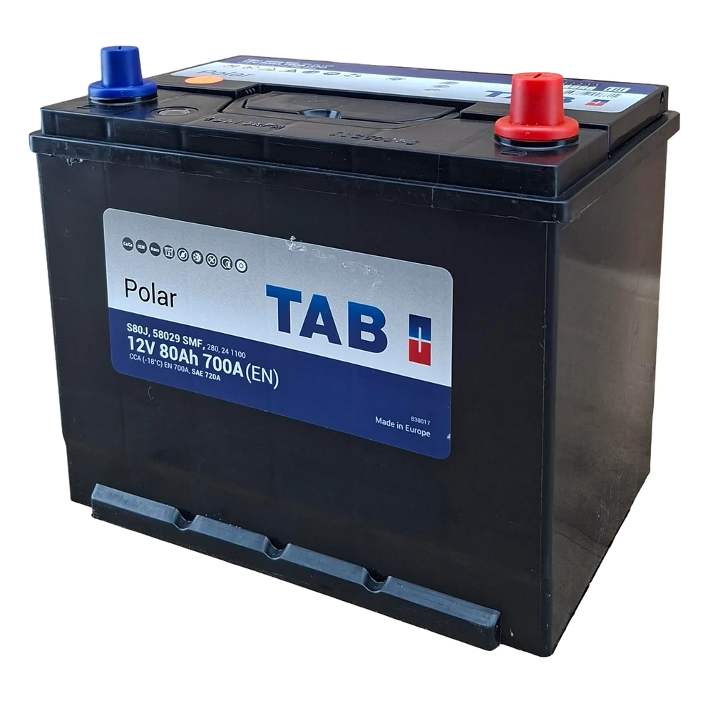 24 BCI; 720 CCA; 7X9X11¨; 80 AH; 12 V; 57029 CAJA; (SUSTITUYE A BCI 86/124R/59) POLARIDAD NO INVERTIDA; BATERIA TAB POLAR