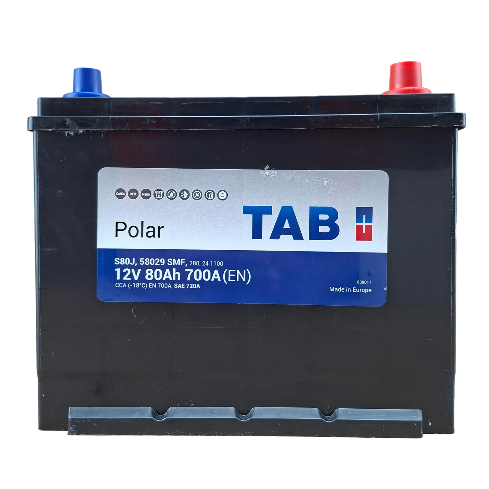 24 BCI; 720 CCA; 7X9X11¨; 12 V;  57029 CAJA; (SUSTITUYE A BCI 124R) POLARIDAD NO INVERTIDA; BATERIA TAB POLAR