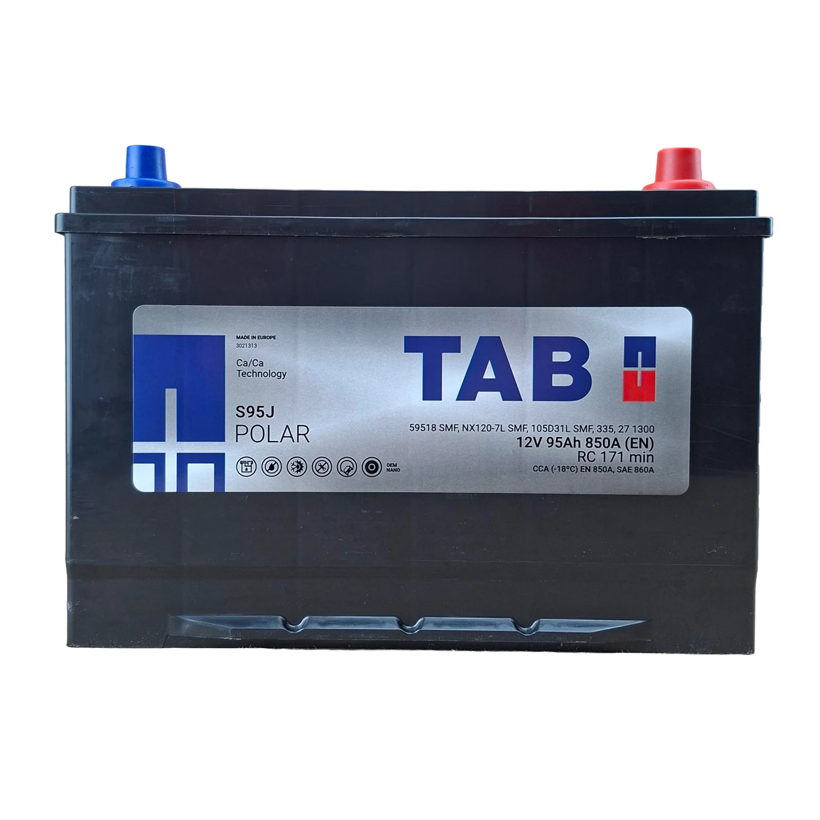 27 BCI; 860 CCA; 7X9X12¨; 12 V; 59518 CAJA; L200 TURBO 4D56 17; POLARIDAD NO INVERTIDA; BATERIA TAB POLAR