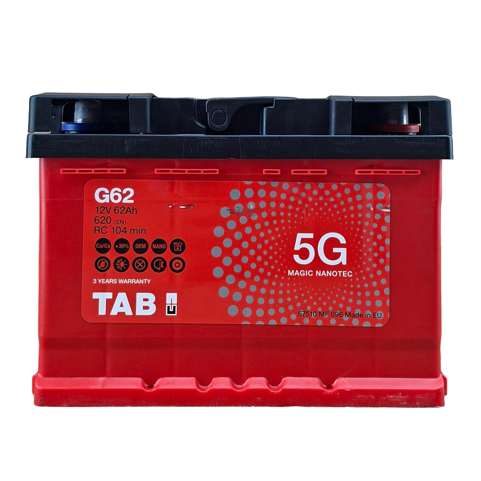 96R BCI; 620 CCA; 7X7X10"; 12 V; D23 CAJA; (SUSTITUYE A BCI 42) POLARIDAD NO INVERTIDA; BATERIA TAB 5G NANOTEC