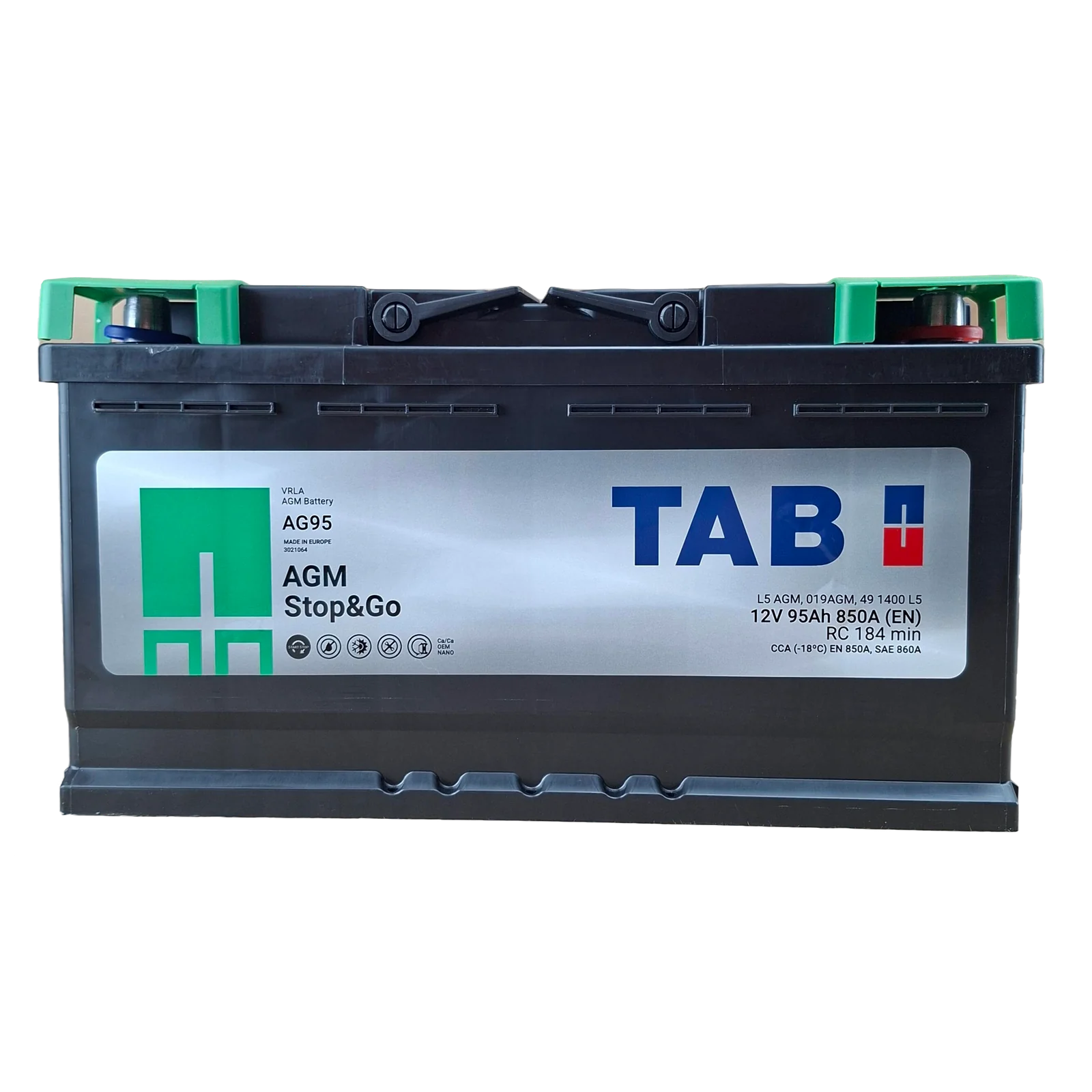 49 BCI; 860 CCA; 7X7X14¨; 100 AH; 12 V; L5 CAJA;  POLARIDAD NO INVERTIDA; BATERIA TAB AGM STOP & GO