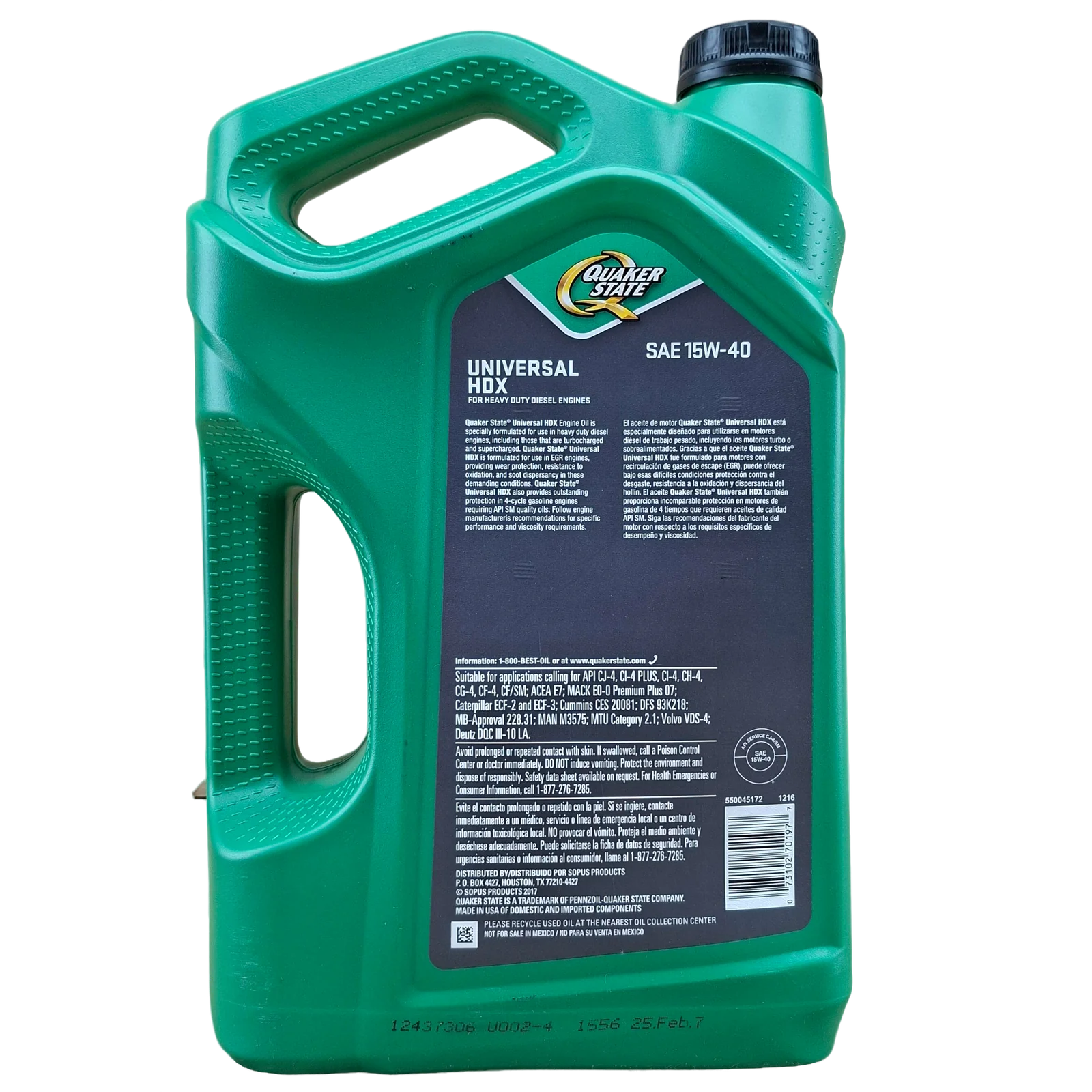 GALON ACEITE SAE15W40 QUAKER STATE