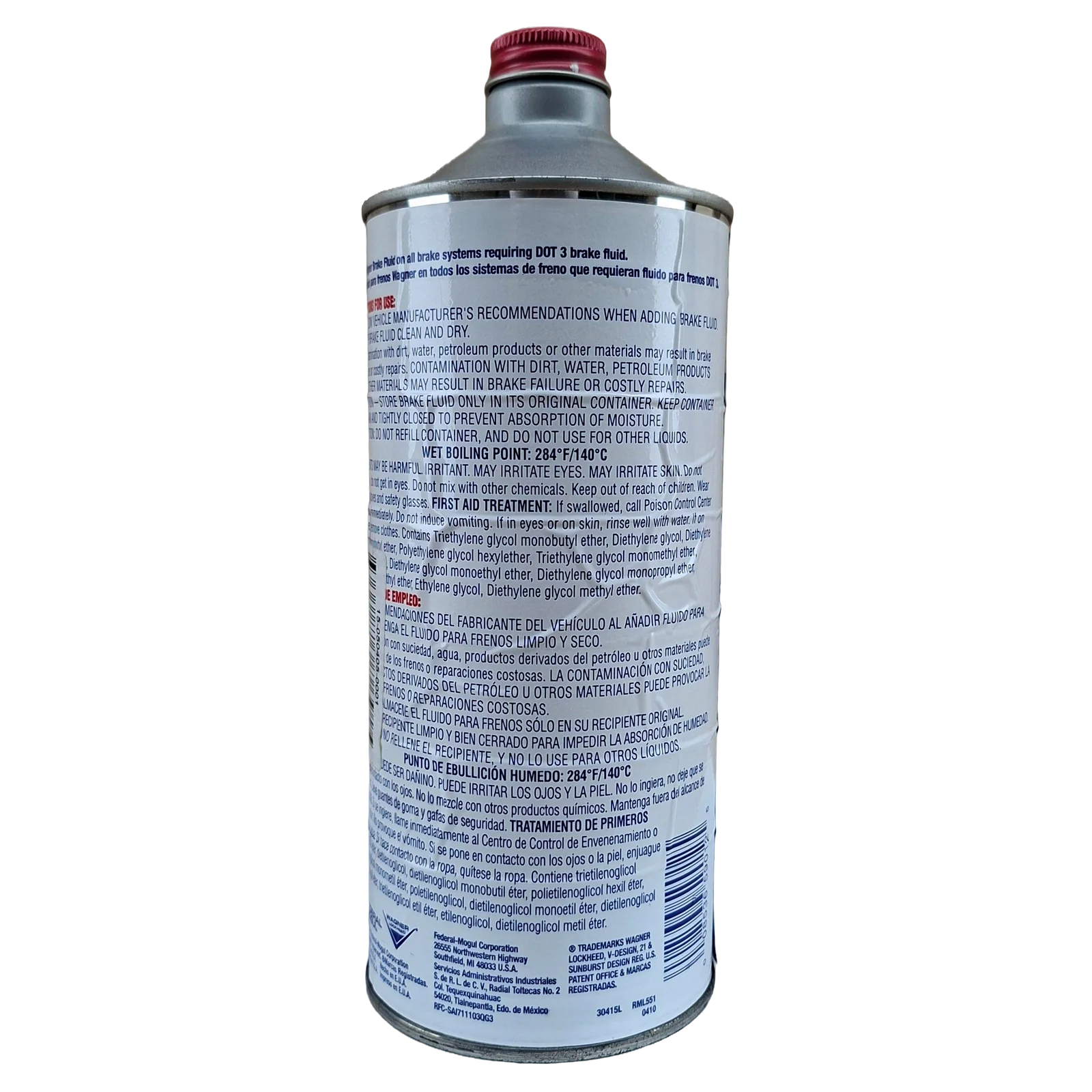 LIQUIDO DE FRENOS WAGNER DOT3 PLASTICO 32OZ