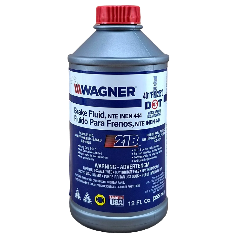LIQUIDO DE FRENOS WAGNER 12 FL OZ  DOT3 (PLASTICO)