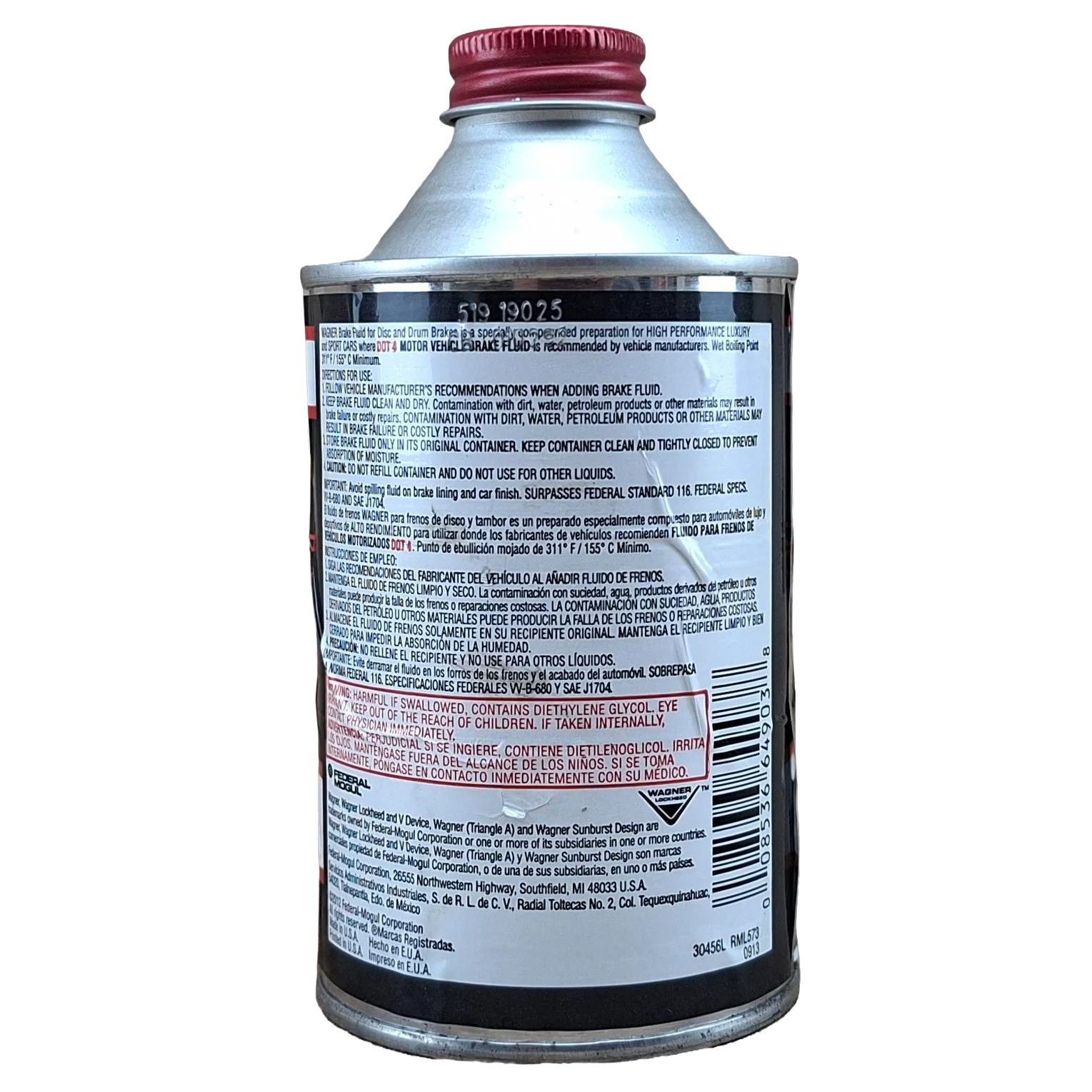 LIQUIDO DE FRENOS WAGNER DOT4 250ML