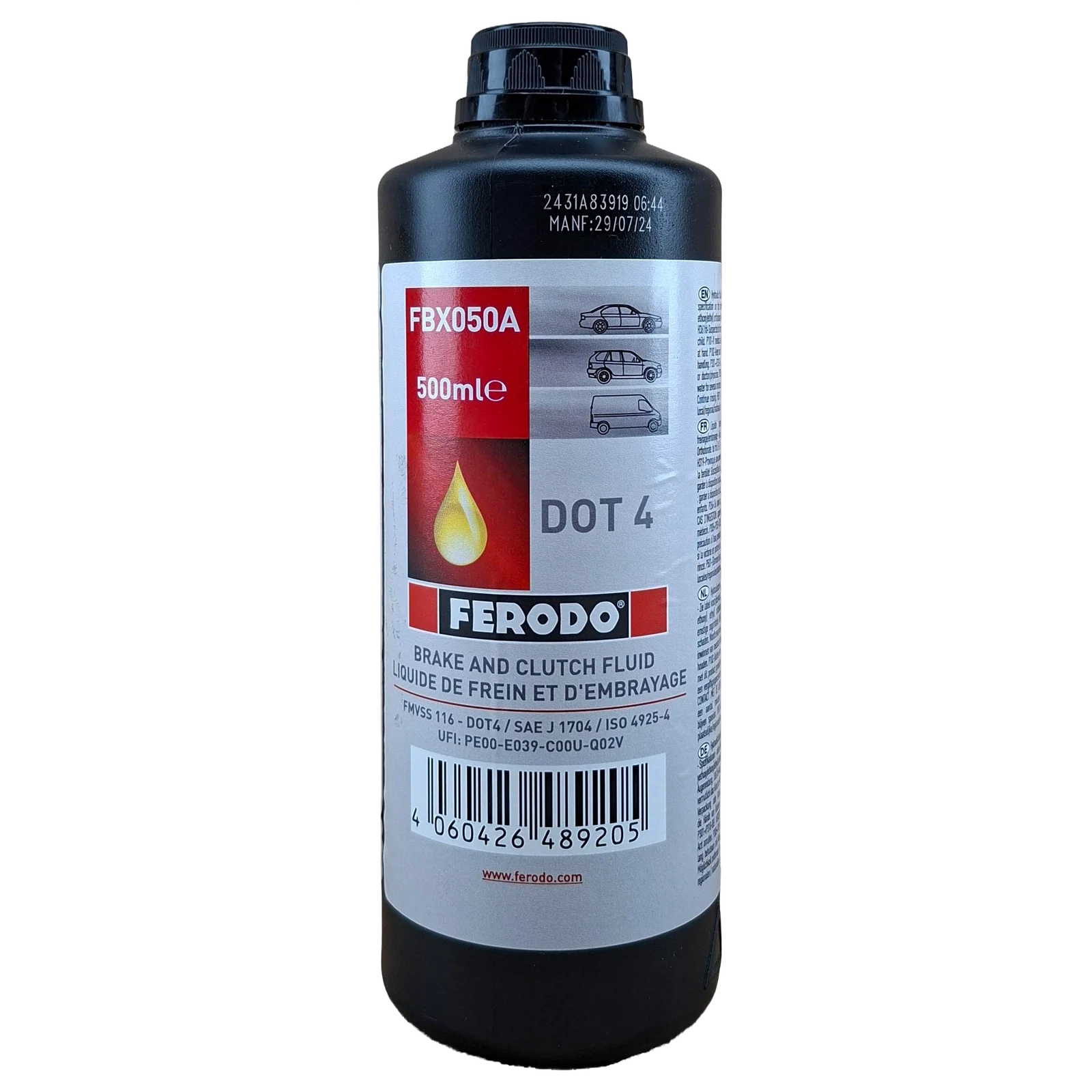 LIQUIDO DE FRENOS FERODO DOT4 500ML