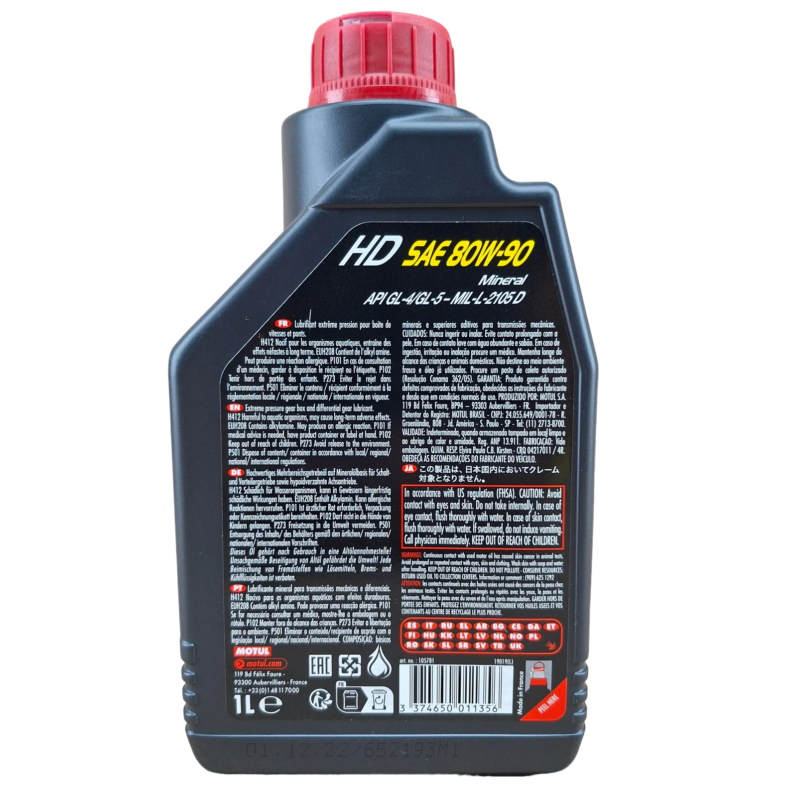 LITRO ACEITE 80W90 GL-4/GL-5 MOTUL
