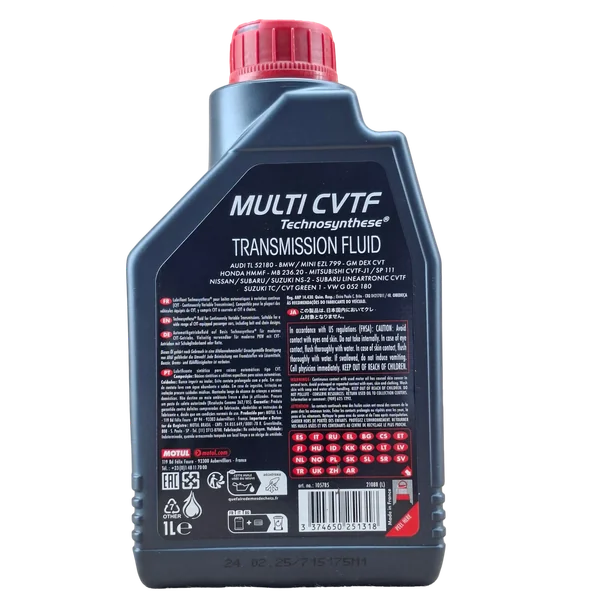 Aceite Para Transmisión CVT Motul Multi CVTF - 1 Litro, Universal