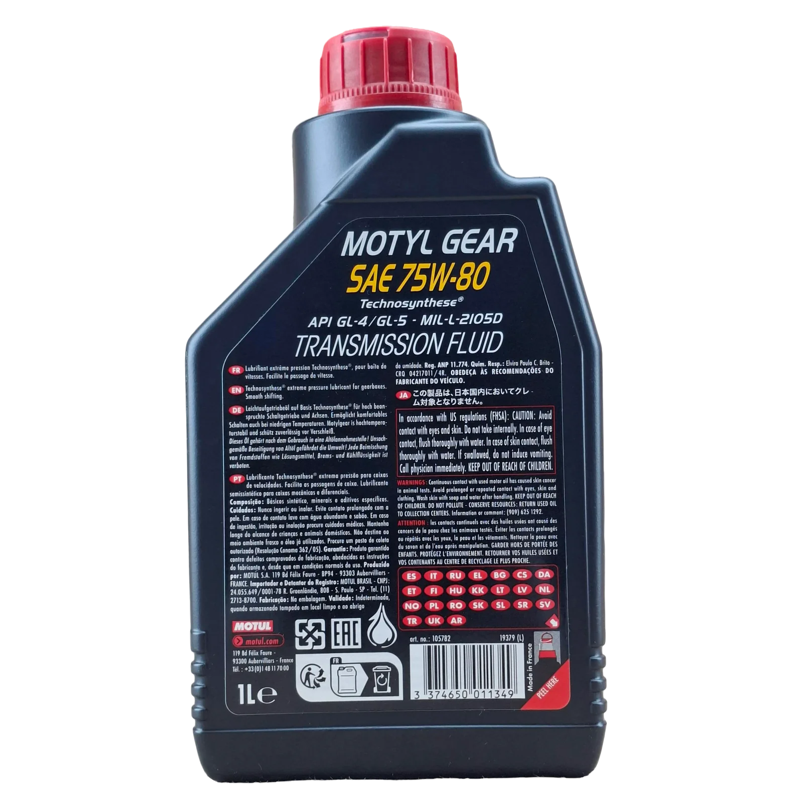 ACEITE 75W80; SEMI SINTETICO; 1 L