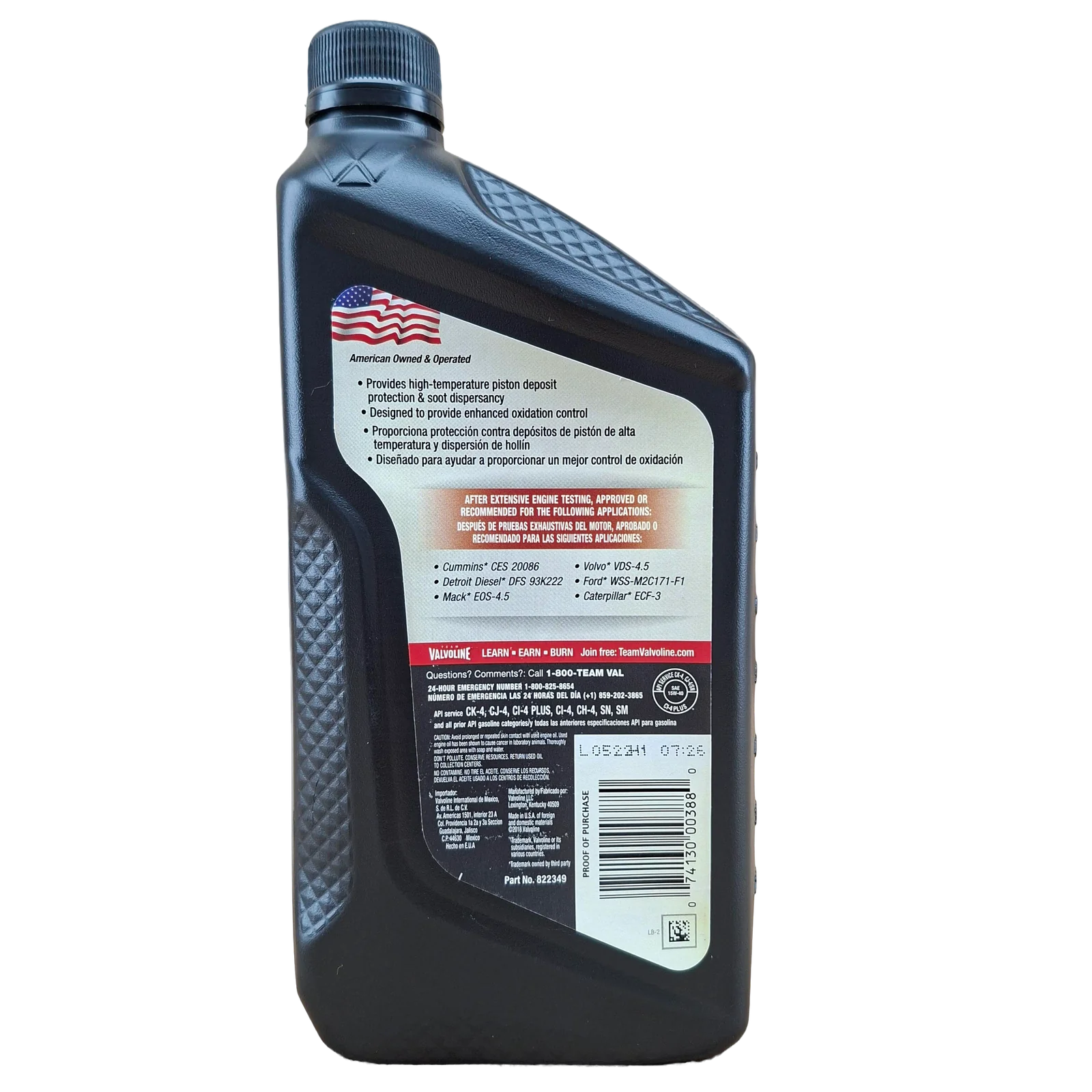 CUARTO 15W40 VALVOLINE