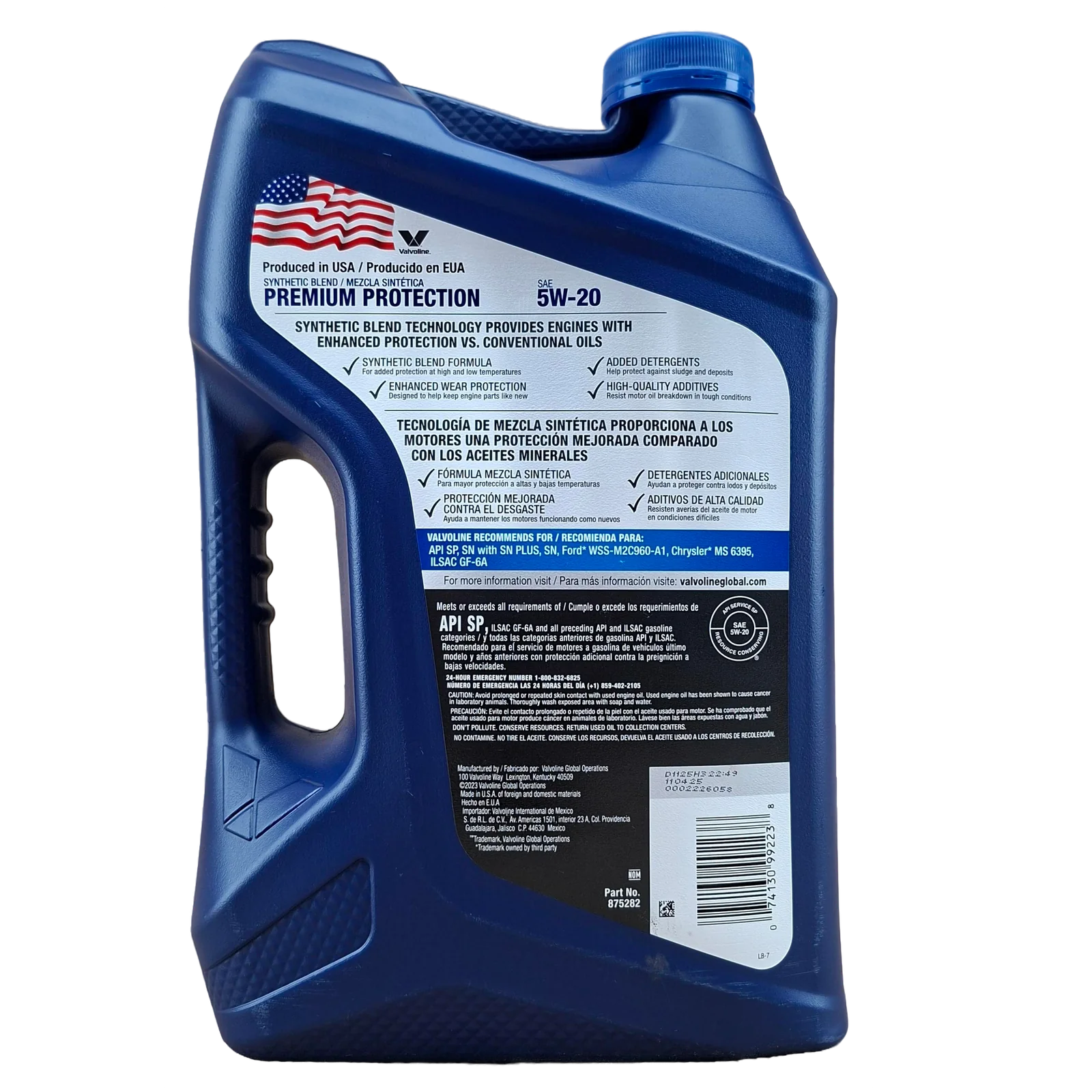 ACEITE 5W20 VALVOLINE GARRAFA 5.1 CUARTOS