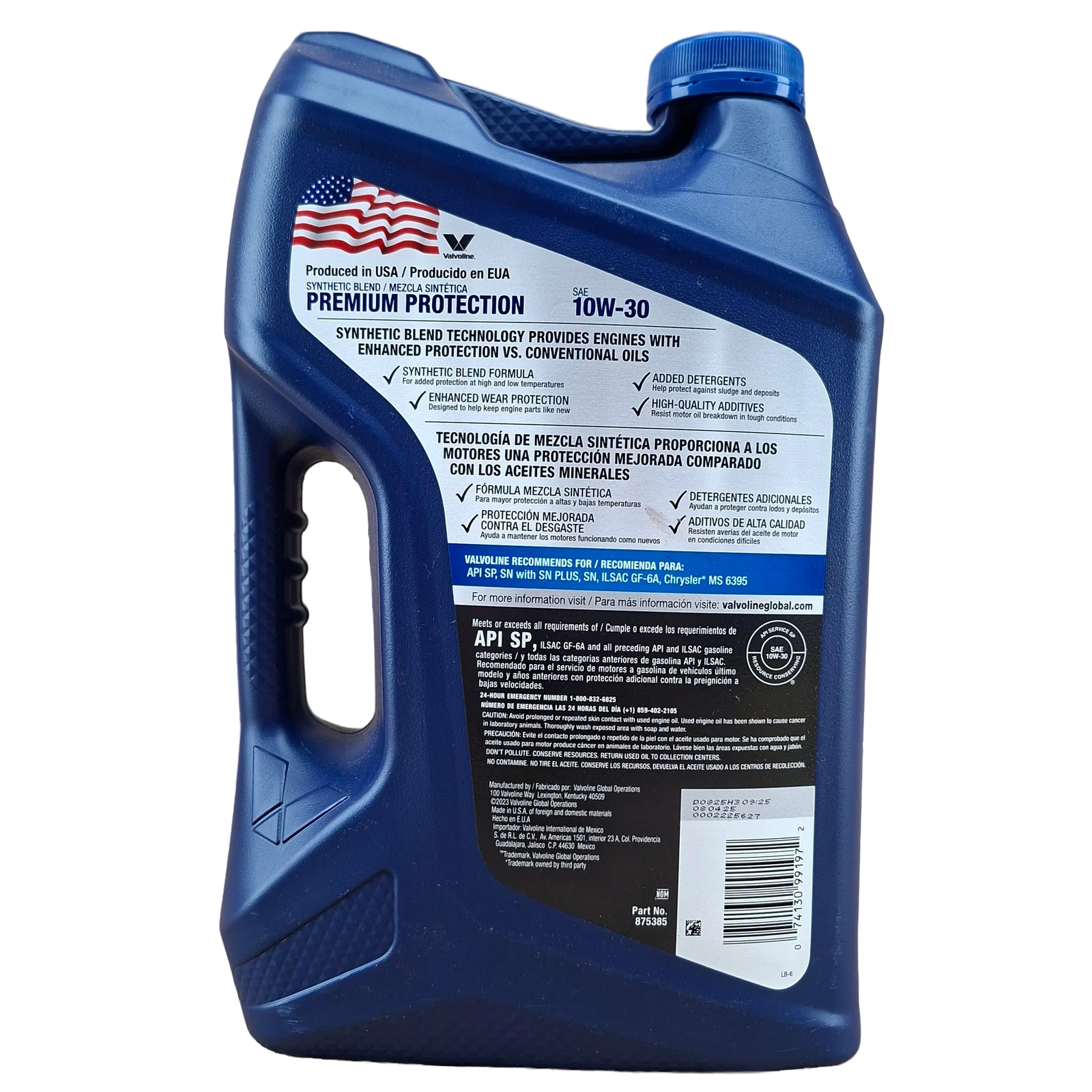 ACEITE 10W30 VALVOLINE GARRAFA 5.1