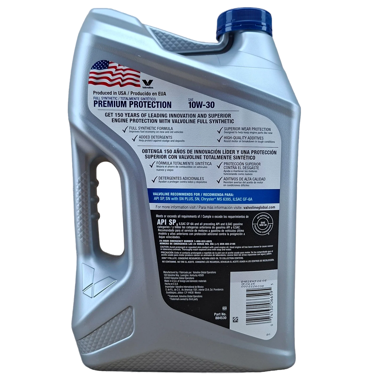 ACEITE 10W30 SINTETICO VALVOLINE GARRAFA 5.1 CUARTOS