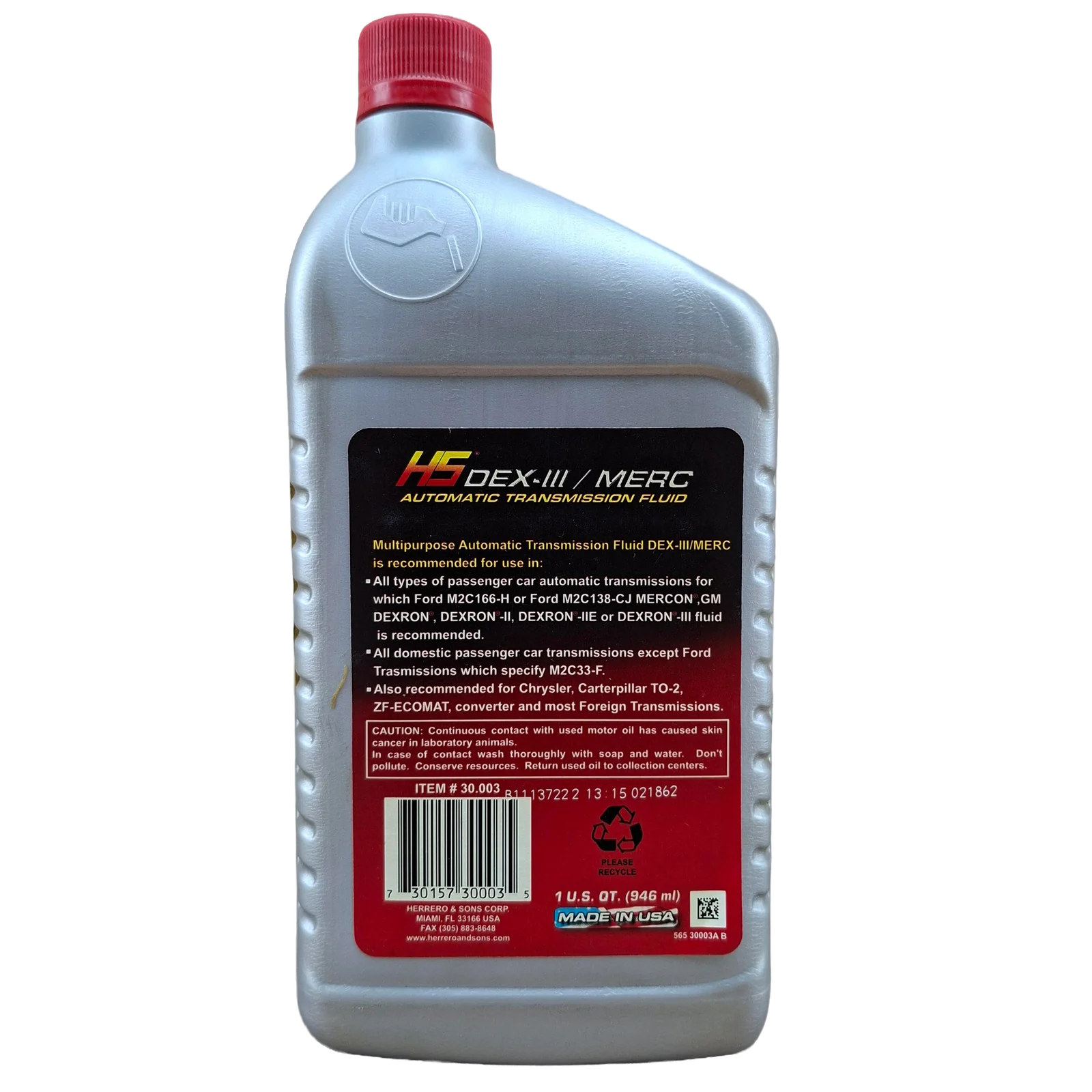 ACEITE ATF DEX-III MERCON EN CUARTOS HS X3M