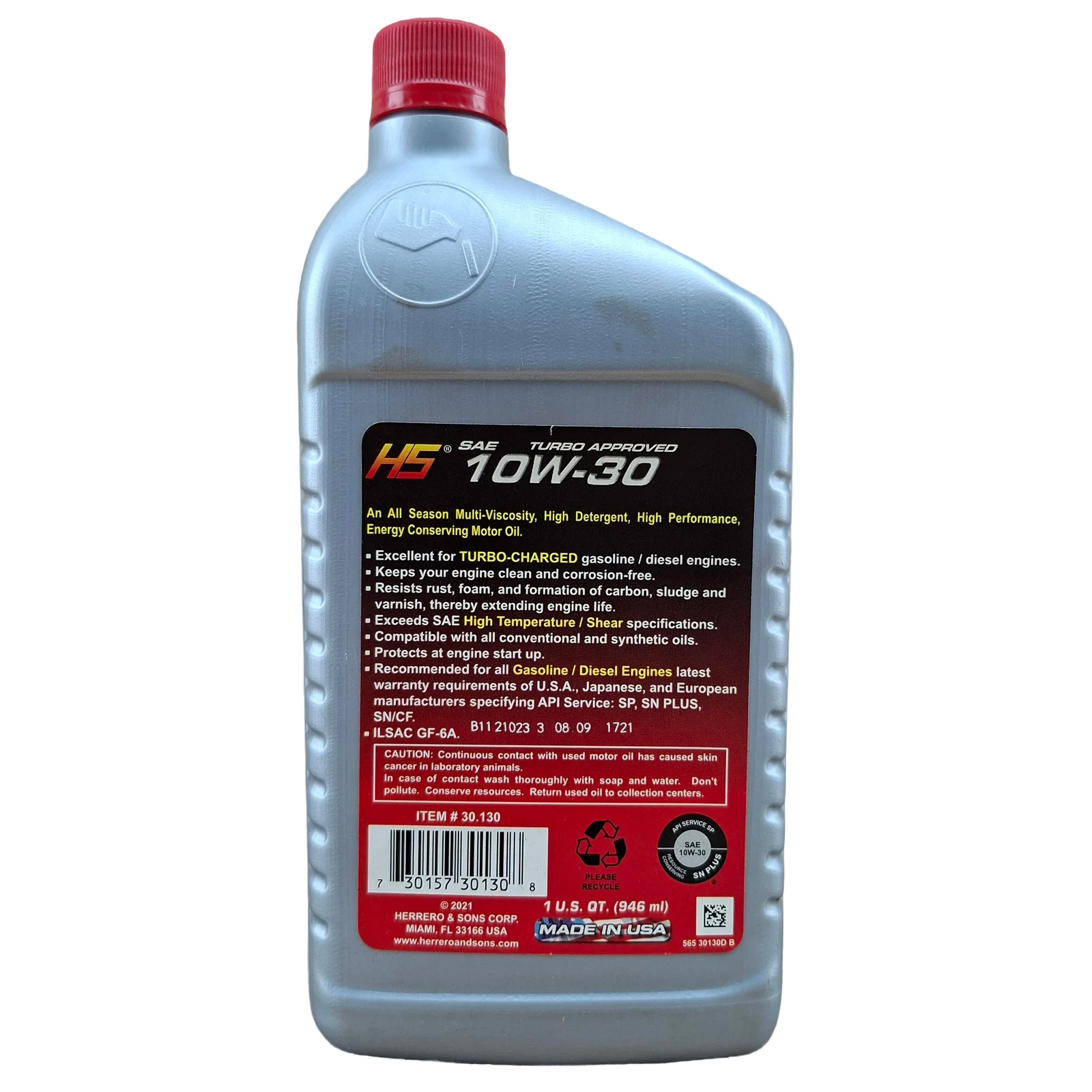 ACEITE 10W30 EN CUARTOS HS X3M