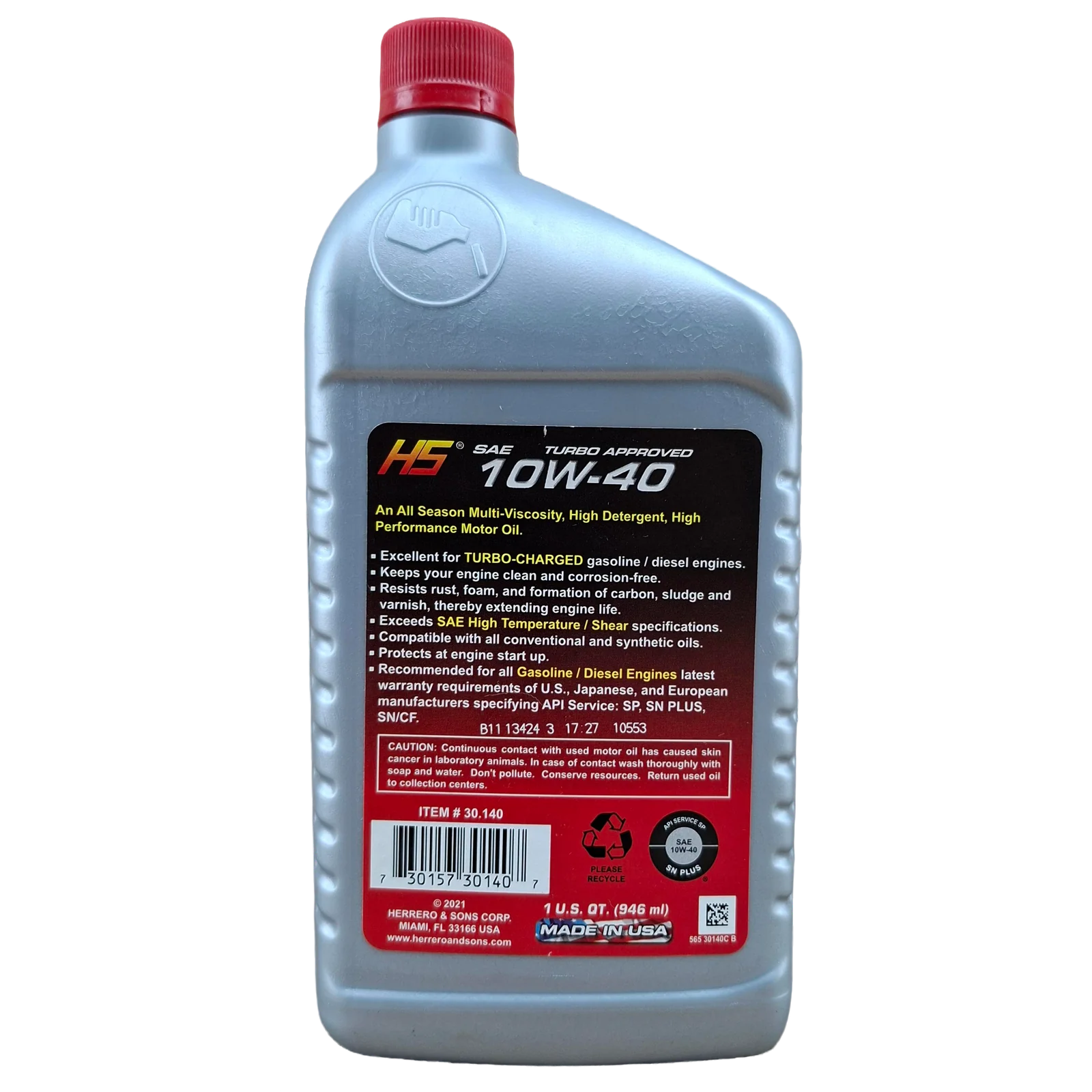 ACEITE 10W40 EN CUARTOS HS X3M