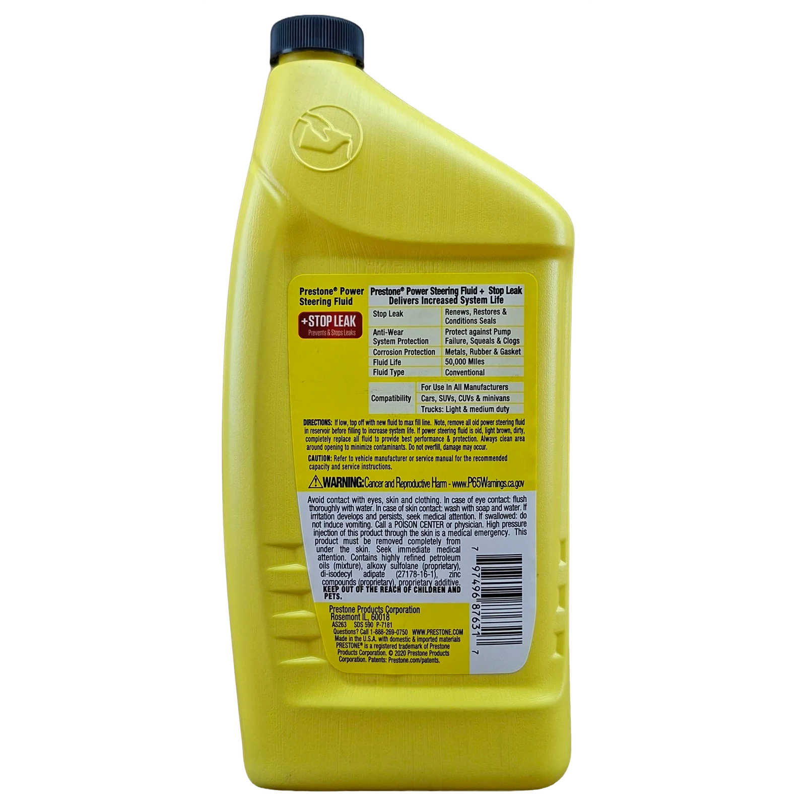 PRESTONE LIQUIDO HIDRAULICO CON SELLADOR DE FUGAS (STOP LEAK) 32 OZ