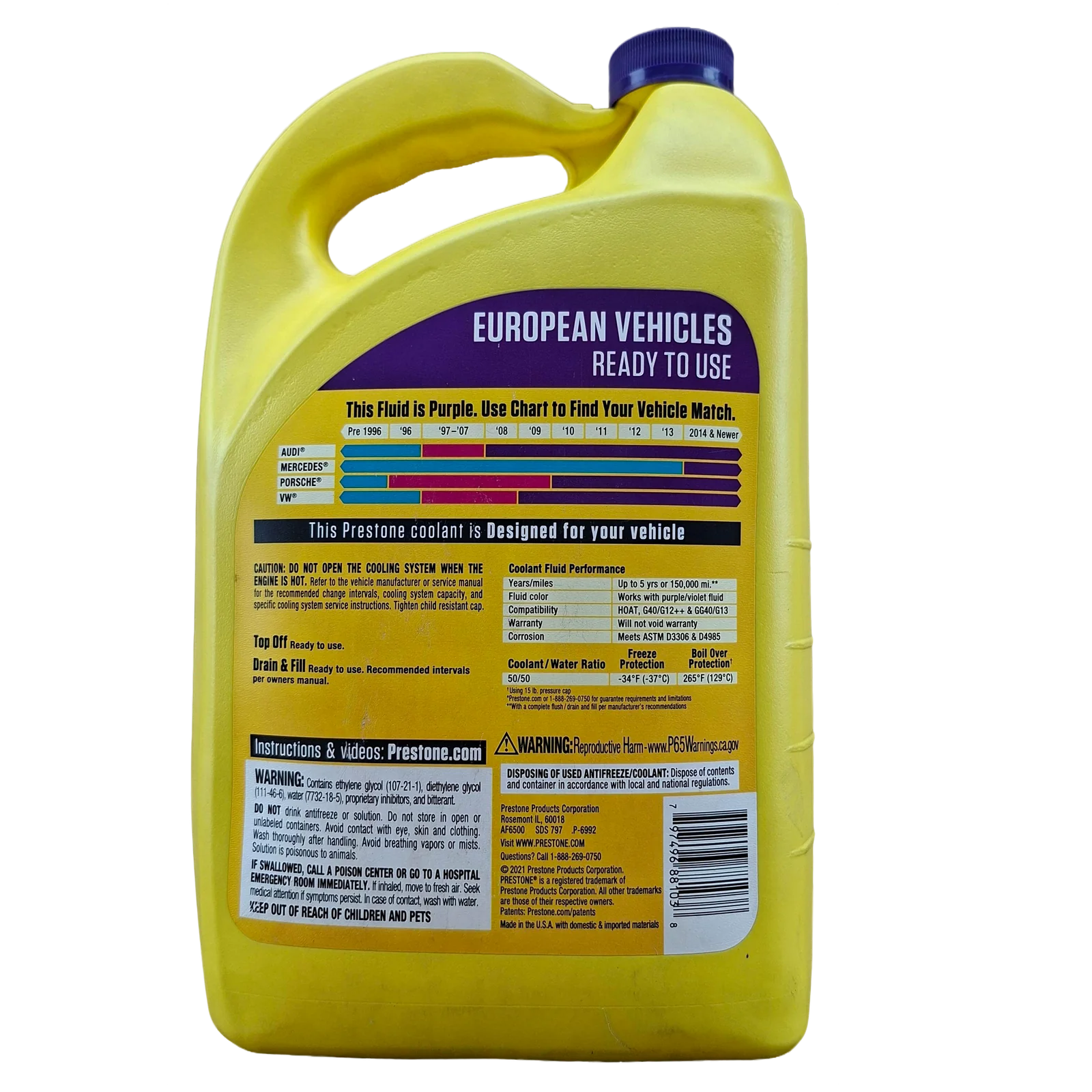 COOLANT PREMEZCLADO 50/50; 1 GAL