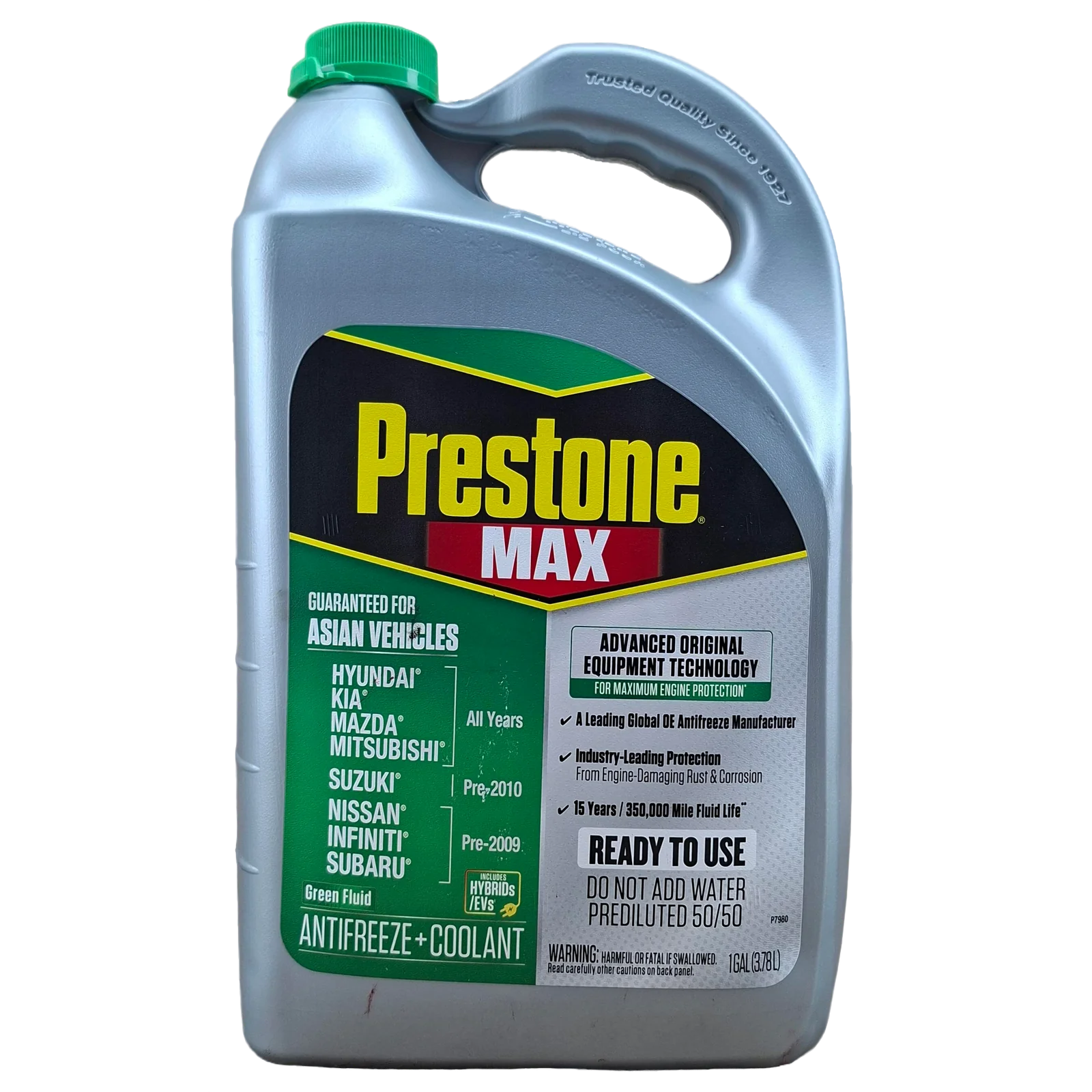 PRESTONE COOLANT PREMEZCLADO VERDE PARA VEHICUOS ASIATICOS HYUNDAI, KIA, MAZDA, MITSUBISHI, SUZUKI, NISSAN, INFINITI Y SUBARU