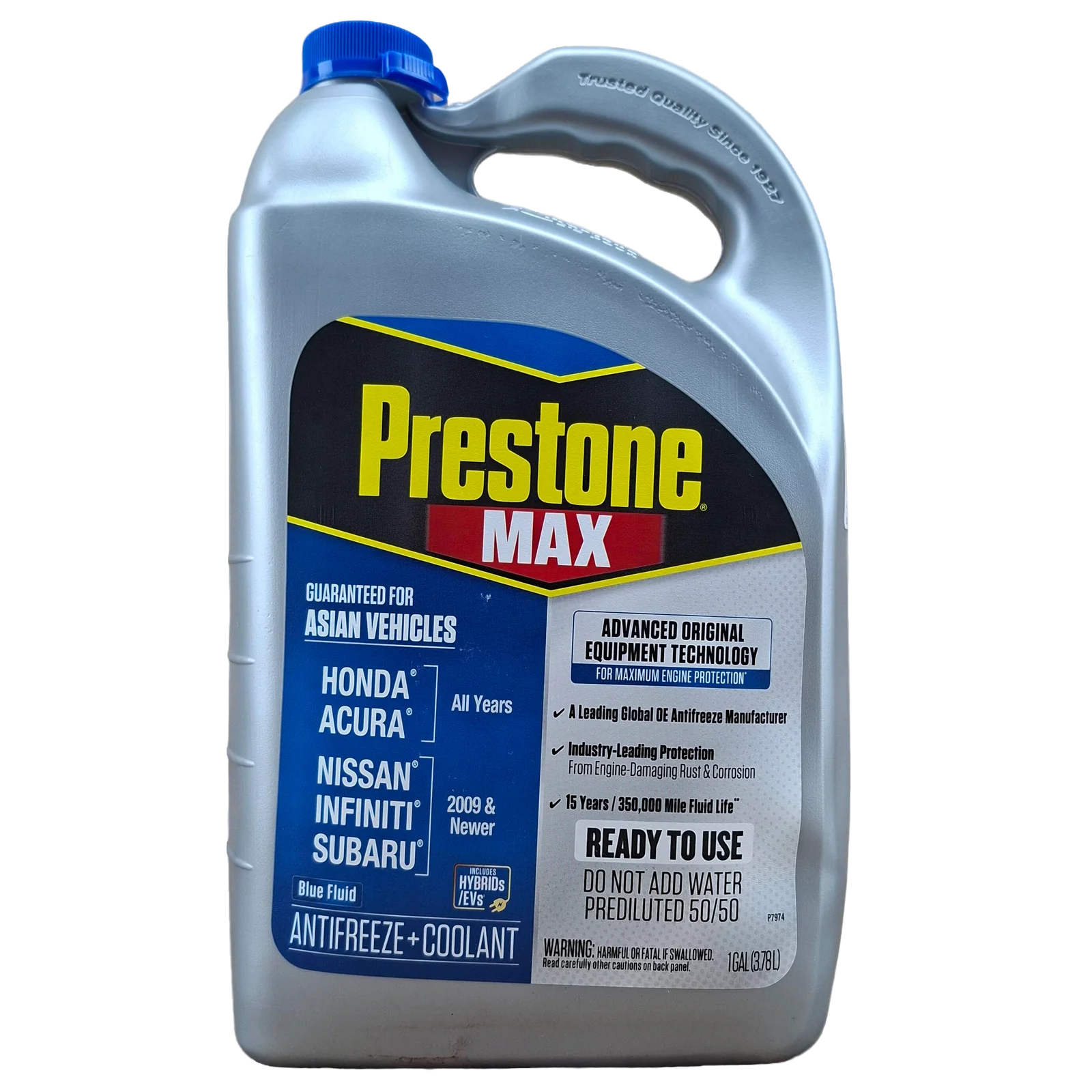PRESTONE COOLANT PRE-MEZCLADO 50/50 GALON PARA VEHICULOS NISSAN, HONDA, HYUNDAI, KIA Y SUBARU