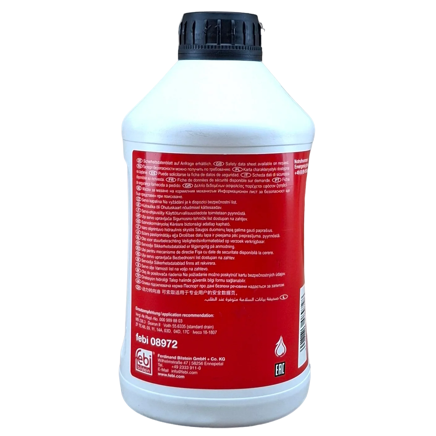 LIQUIDO DIRECCION HIDRAULICA; CONVENCIONAL; 1 L